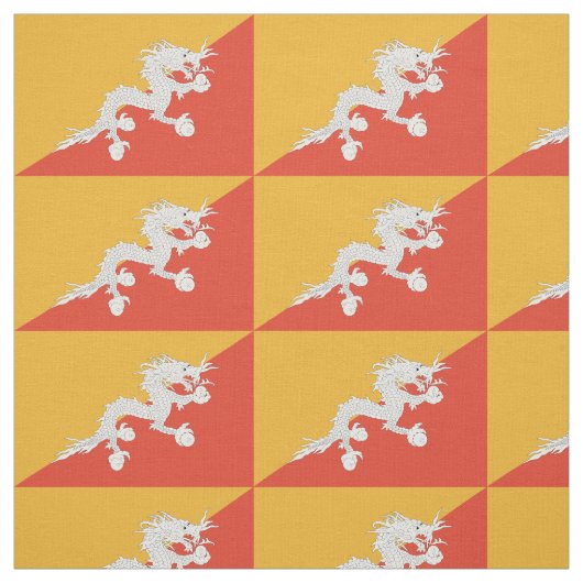 Patriotic Bhutan Flag Stoff (Muster)