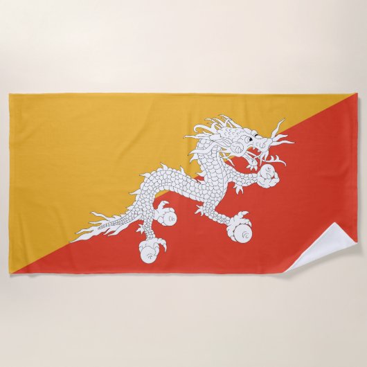 Patriotic Bhutan Flag Strandtuch (Vorderseite)