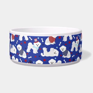 Patriotic Bichon Frise Bowl Napf