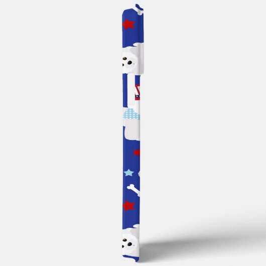 Patriotic Bichon Frise Case-Mate iPhone Case (Rückseite / Rechts)