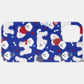Patriotic Bichon Frise Case-Mate iPhone Case (Rückseite (Horizontal))