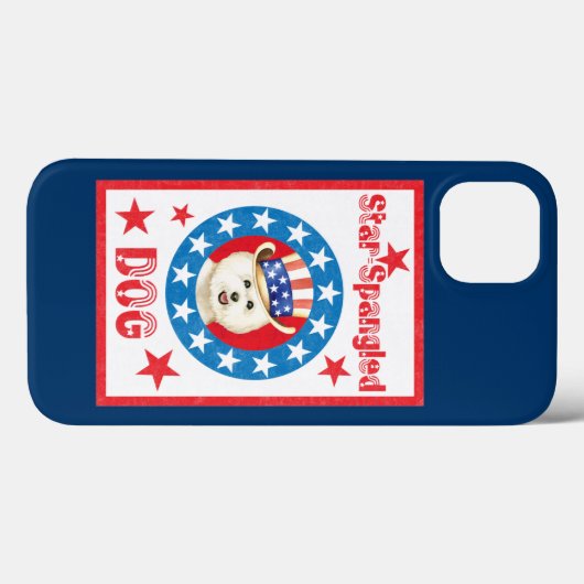 Patriotic Bichon Frise Case-Mate iPhone Hülle (Rückseite (Horizontal))
