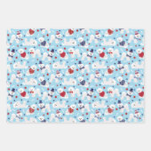 Patriotic Bichon Frise Geschenkpapier Set (Vorderseite)