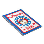 Patriotic Bichon Frise-Notebook Notizblock (Rechte Seite)