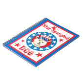 Patriotic Bichon Frise-Notebook Notizblock (Linke Seite)