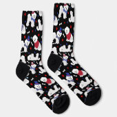 Patriotic Bichon Frise Socks Socken (Rechts)