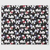 Patriotic Bichon Frise Wrapping Paper Geschenkpapier (Flach)