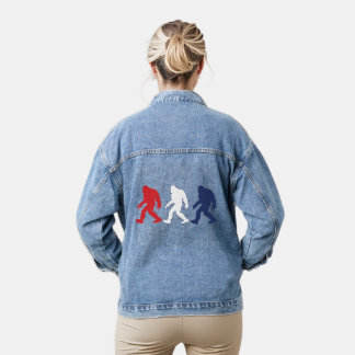 Patriotic Big Foot Sasquatch Jeansjacke