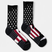 Patriotic Bigfoot American Flag Crew Socks Socken (Rechts)