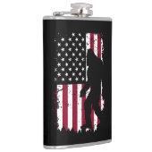 Patriotic Bigfoot American Flag Sasquatch Flachmann (Rechts)