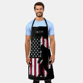 Patriotic Bigfoot – American Flag Sasquatch Schürze (Getragen)