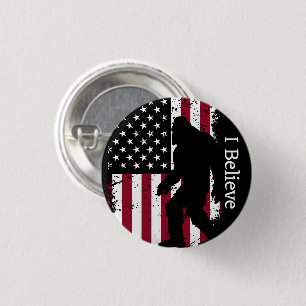 Patriotic Bigfoot Button