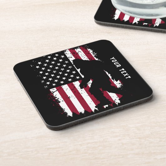Patriotic Bigfoot Getränkeuntersetzer (Linke Seite)