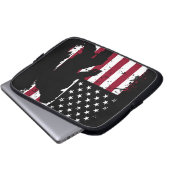 Patriotic Bigfoot Laptopschutzhülle (Vorne Knopf)
