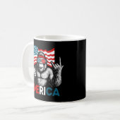 Patriotic Bigfoot Merica Independece Day Kaffeetasse (Vorderseite Links)