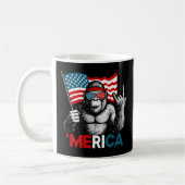 Patriotic Bigfoot Merica Independece Day Kaffeetasse (Links)