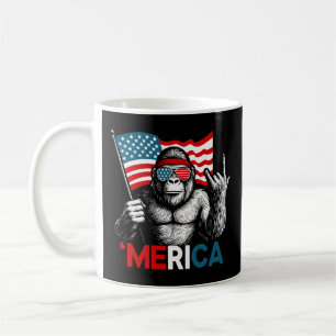 Patriotic Bigfoot Merica Independece Day Kaffeetasse