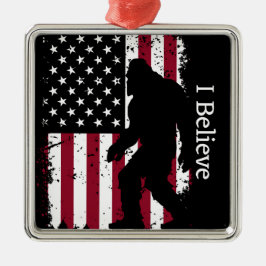 Patriotic Bigfoot Ornament Aus Metall