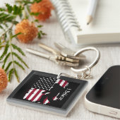 Patriotic Bigfoot Schlüsselanhänger (Vorderseite rechts)