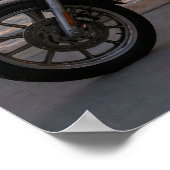 Patriotic Biker Statue of Liberty Sunset Waterside Poster (Ecke)