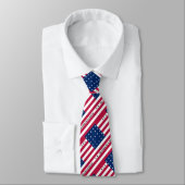 Patriotic Bikini Atoll Flag Neck Tie Krawatte (Gebunden)