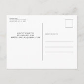 Patriotic Birthday American Flag Wood Military Einladungspostkarte (Rückseite)