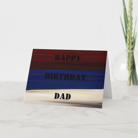 Patriotic Birthday ~ Card Red White Blue Karte (Vorderseite)