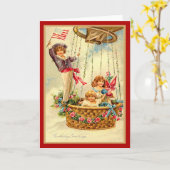 Patriotic Birthday Greetings Karte (Gelbe Blume)