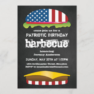 Patriotic Birthday GRILLEN Einladung
