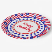 Patriotic Birthday Pappteller (Schrägansicht)