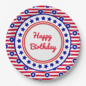 Patriotic Birthday Pappteller (Vorderseite)