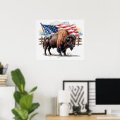 Patriotic Bison Poster (Heimbüro)