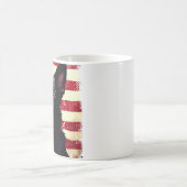Patriotic Black German Shepherd USA Flag Kaffeetasse (Mittel)