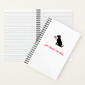 Patriotic Black Lab Silhouette American Flag Notizblock (Innen)