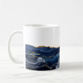 Patriotic Blue Gold Agate Kaffeetasse (Links)