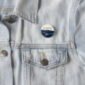 Patriotic Blue Gold Agate Vote Button (Beispiel)