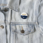 Patriotic Blue Gold Agate Vote Button (Beispiel)