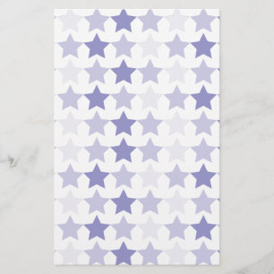 Patriotic Blue Ombre Stars Briefpapier