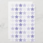 Patriotic Blue Ombre Stars Briefpapier (Vorne/Hinten)