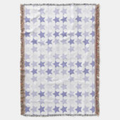 Patriotic Blue Ombre Stars Decke (Vorderseite Vertikal)