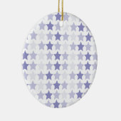 Patriotic Blue Ombre Stars Keramik Ornament (Rechts)