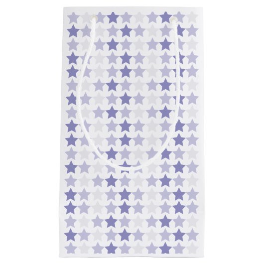 Patriotic Blue Ombre Stars Kleine Geschenktüte (Vorderseite)