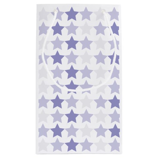 Patriotic Blue Ombre Stars Kleine Geschenktüte (Rückseite)