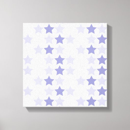 Patriotic Blue Ombre Stars Leinwanddruck (Vorderseite)