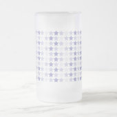 Patriotic Blue Ombre Stars Mattglas Bierglas (Mittel)