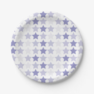 Patriotic Blue Ombre Stars Pappteller