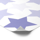 Patriotic Blue Ombre Stars Poster (Ecke)