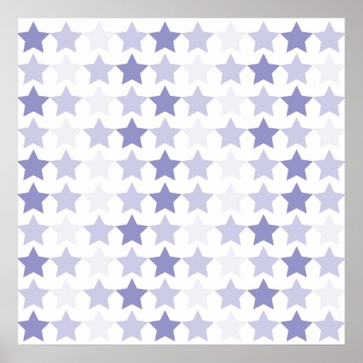 Patriotic Blue Ombre Stars Poster (Vorne)