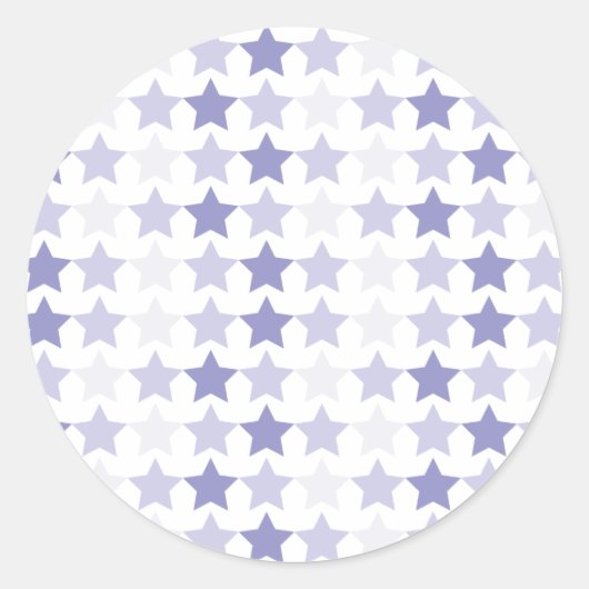 Patriotic Blue Ombre Stars Runder Aufkleber (Vorderseite)