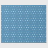 Patriotic Blue Star Flag Muster Geschenkpapier (Flach)